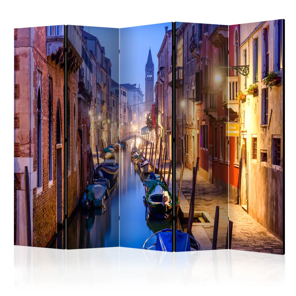 ⁨5-piece screen - Evening in Venice II [Room Dividers] (size 225x172)⁩ at Wasserman.eu