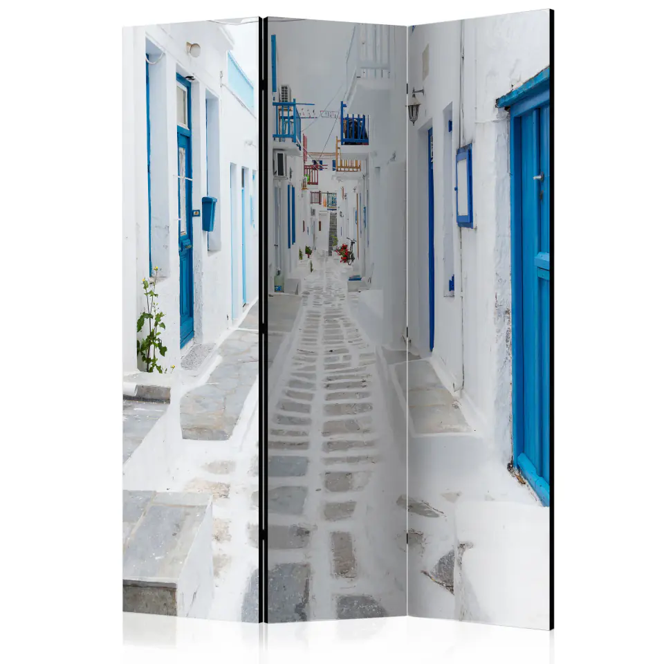 ⁨3-piece screen - Greek Dream Island [Room Dividers] (size 135x172)⁩ at Wasserman.eu