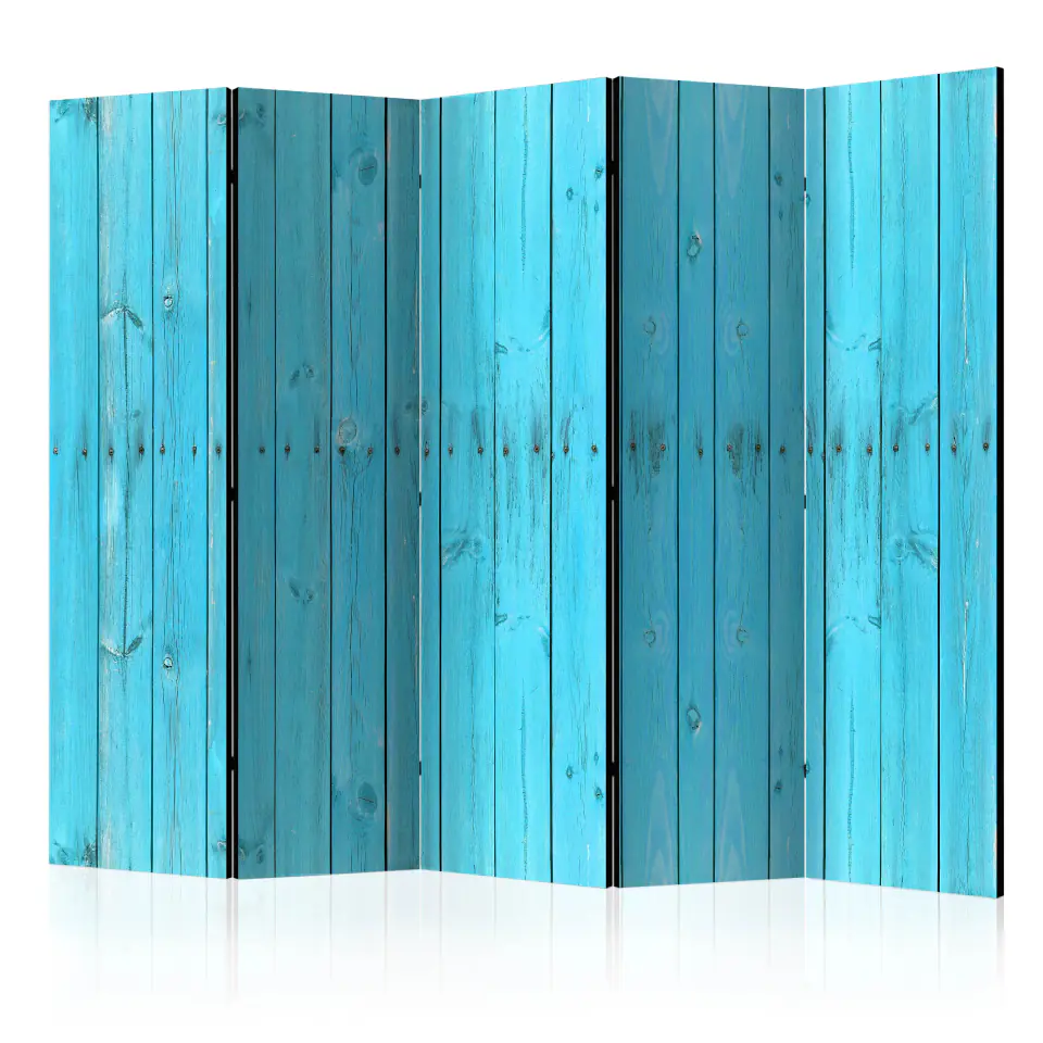 ⁨5-piece screen - Blue boards II [Room Dividers] (size 225x172)⁩ at Wasserman.eu