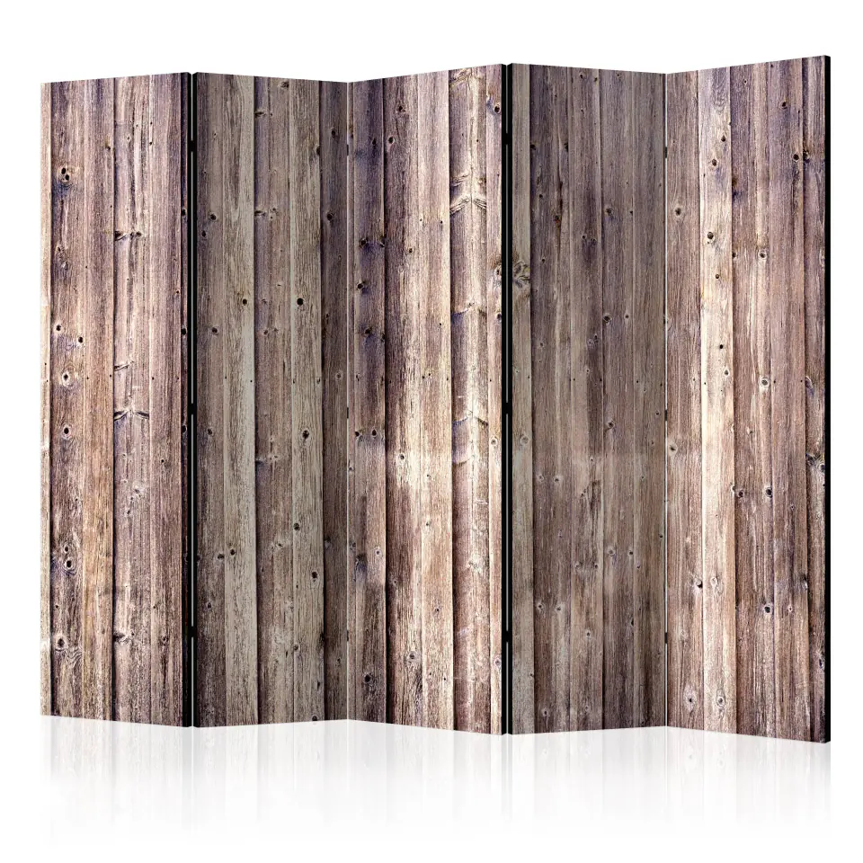 ⁨5-piece screen - Wooden charm II [Room Dividers] (size 225x172)⁩ at Wasserman.eu