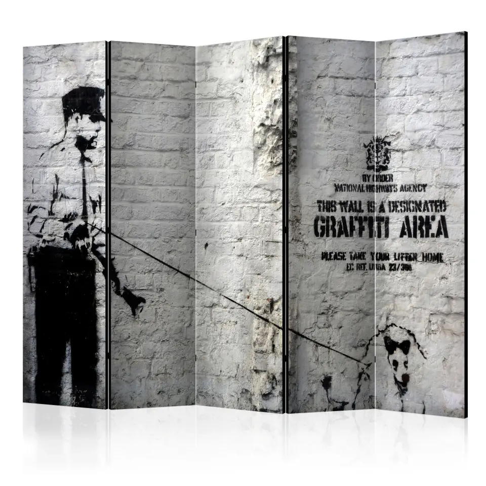 ⁨5-piece screen - Graffiti Area [Room Dividers] (size 225x172)⁩ at Wasserman.eu