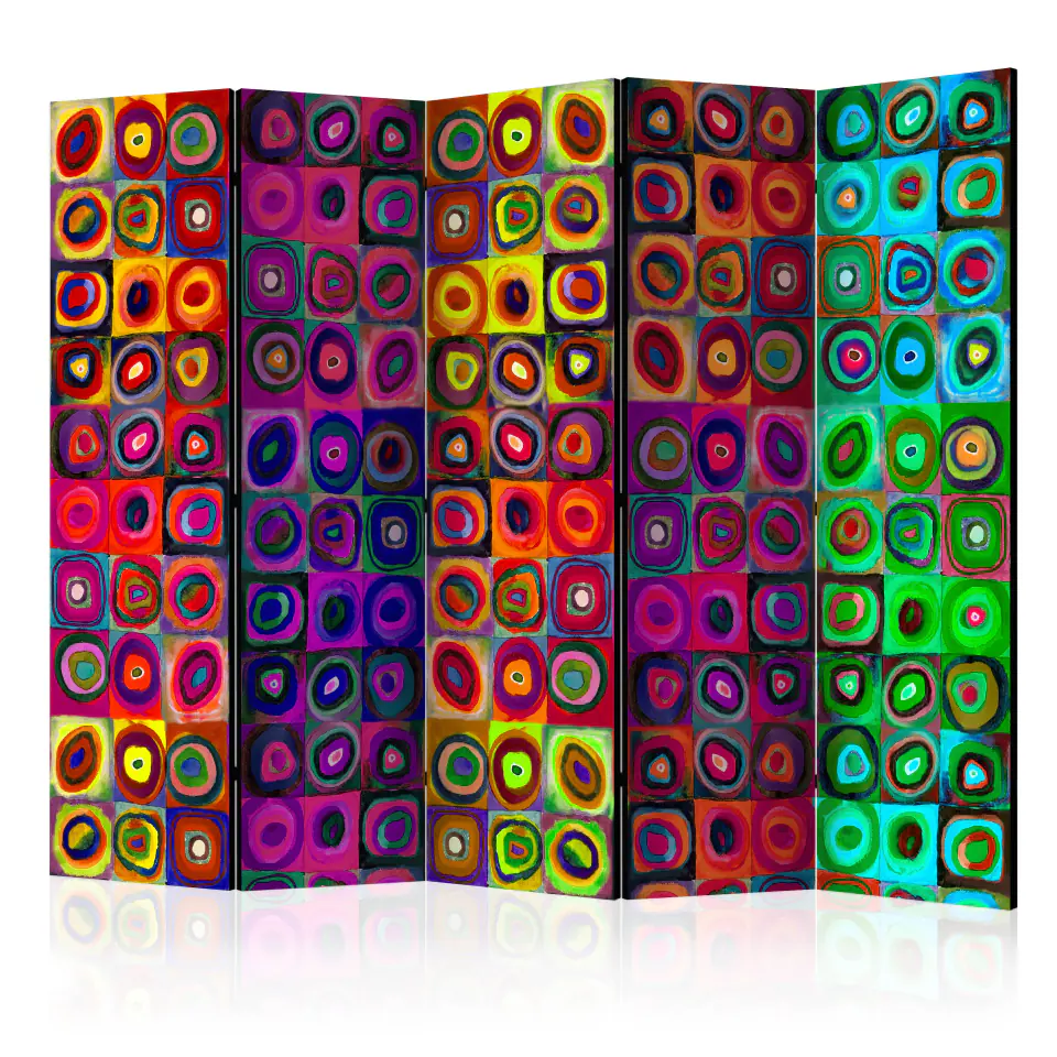 ⁨5-piece screen - Colorful abstractionism II [Room Dividers] (size 225x172)⁩ at Wasserman.eu