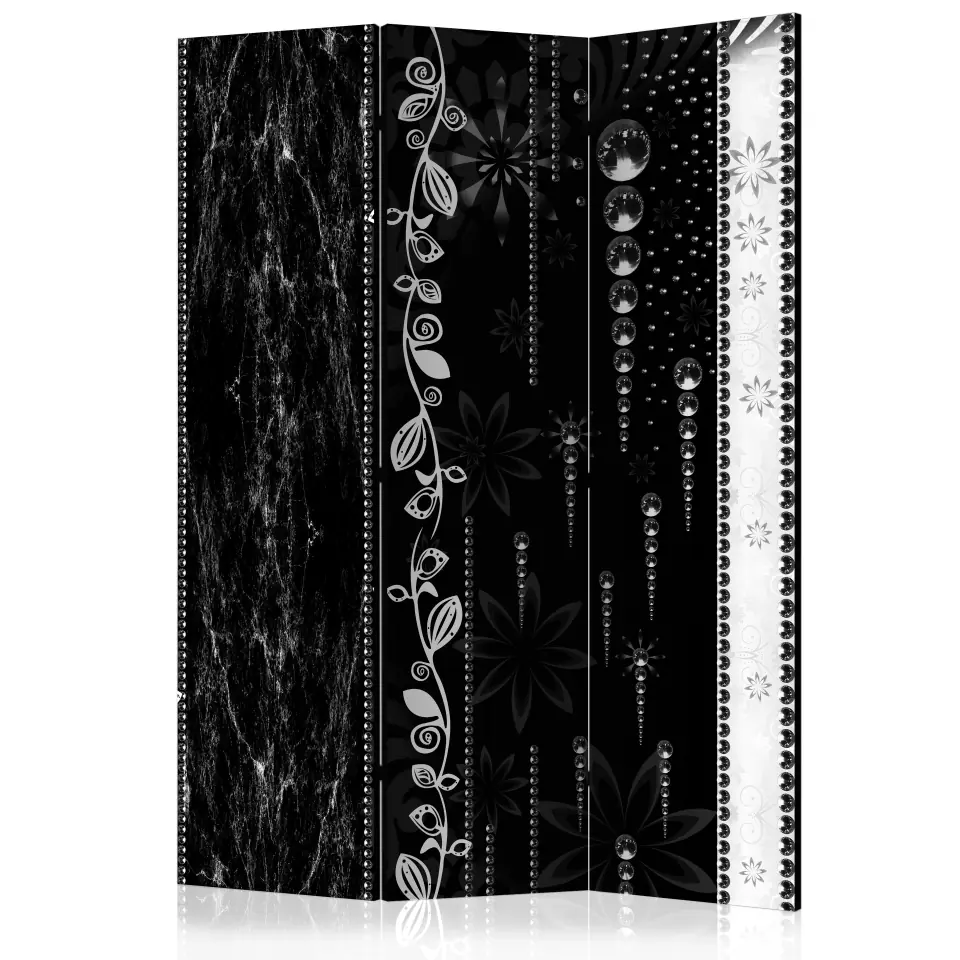 ⁨3-piece screen - Black elegance [Room Dividers] (size 135x172)⁩ at Wasserman.eu