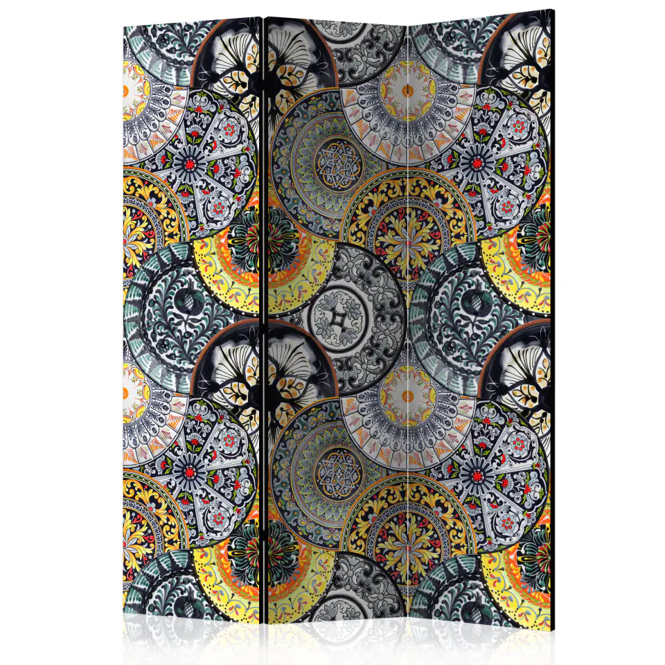 ⁨Parawan - Malowana egzotyka [Room Dividers] (rozmiar 135x172, wykończenie Dwustronny)⁩ w sklepie Wasserman.eu