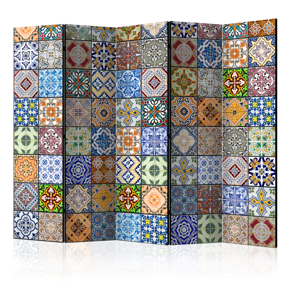 ⁨5-piece screen - Colorful mosaic II [Room Dividers] (size 225x172)⁩ at Wasserman.eu