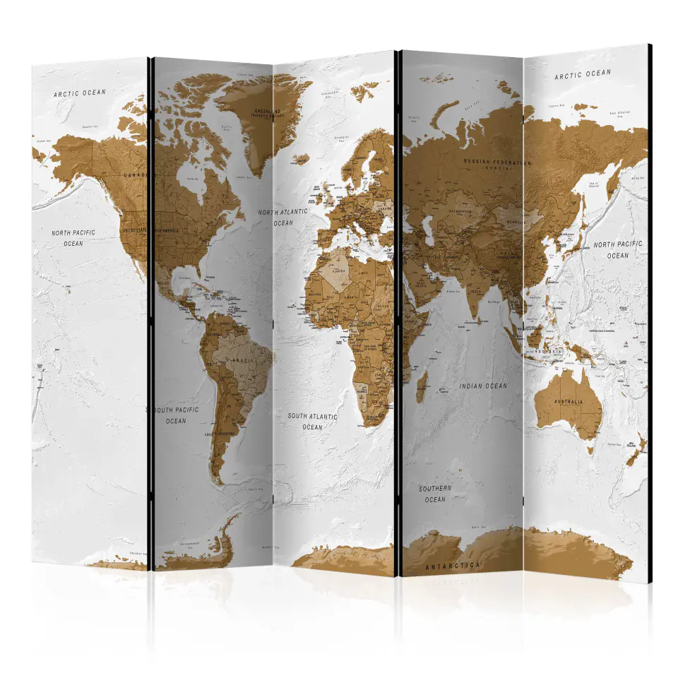 ⁨5-piece screen - White Oceans [Room Dividers] (size 225x172)⁩ at Wasserman.eu