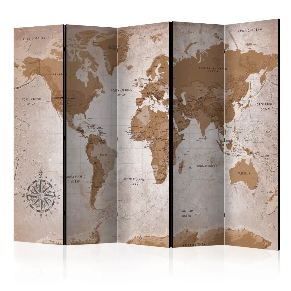 ⁨5-piece screen - Oriental travels [Room Dividers] (size 225x172)⁩ at Wasserman.eu