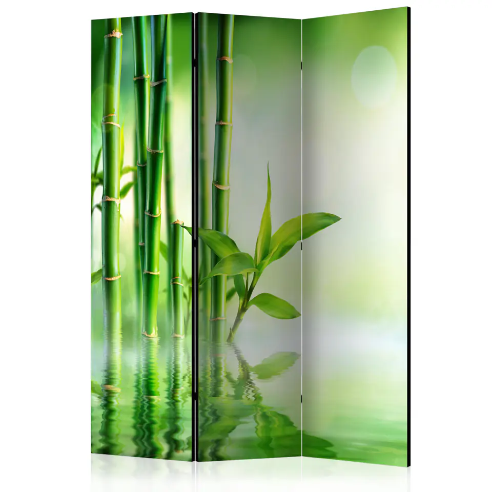 ⁨Parawan - Zielony bambus [Room Dividers] (rozmiar 135x172, wykończenie Jednostronny)⁩ w sklepie Wasserman.eu