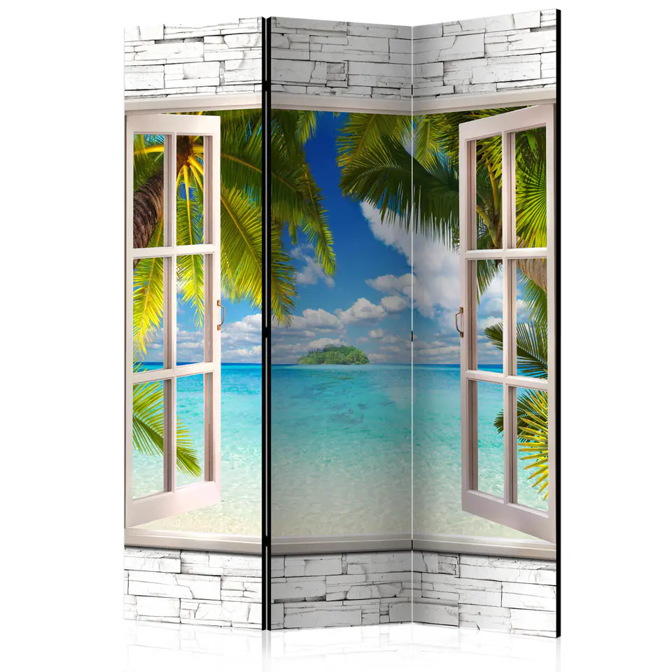 ⁨3-piece screen - Dream Island [Room Dividers] (size 135x172)⁩ at Wasserman.eu