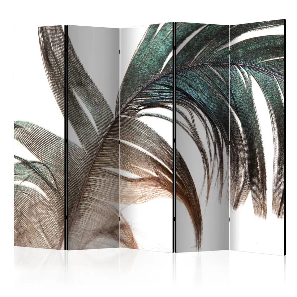 ⁨Screen 5-piece - Beautiful feather II [Room Dividers] (size 225x172)⁩ at Wasserman.eu