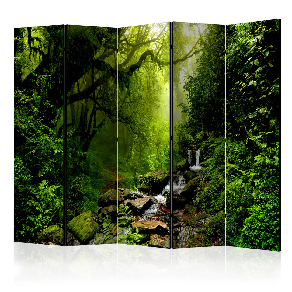 ⁨5-piece screen - Fairytale forest II [Room Dividers] (size 225x172)⁩ at Wasserman.eu