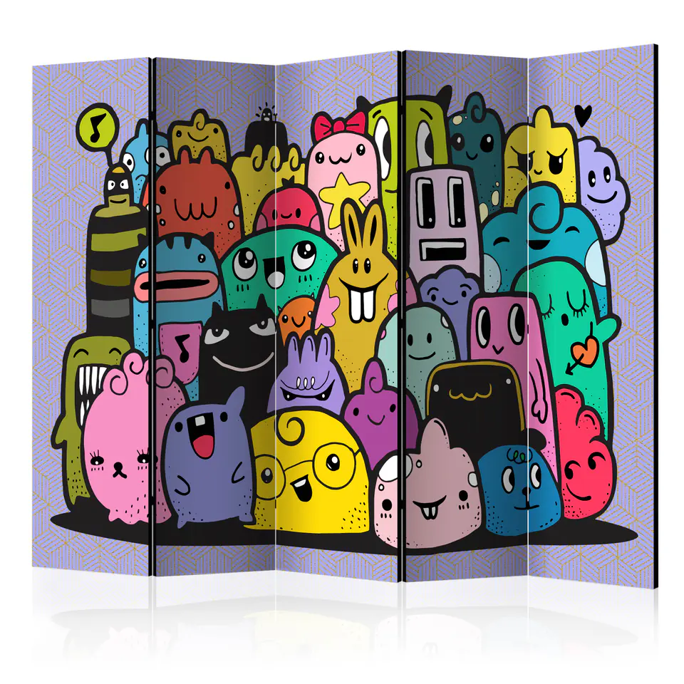 ⁨Parawan - Potwory z trzeciej C II [Room Dividers] (rozmiar 225x172, wykończenie Dwustronny)⁩ w sklepie Wasserman.eu