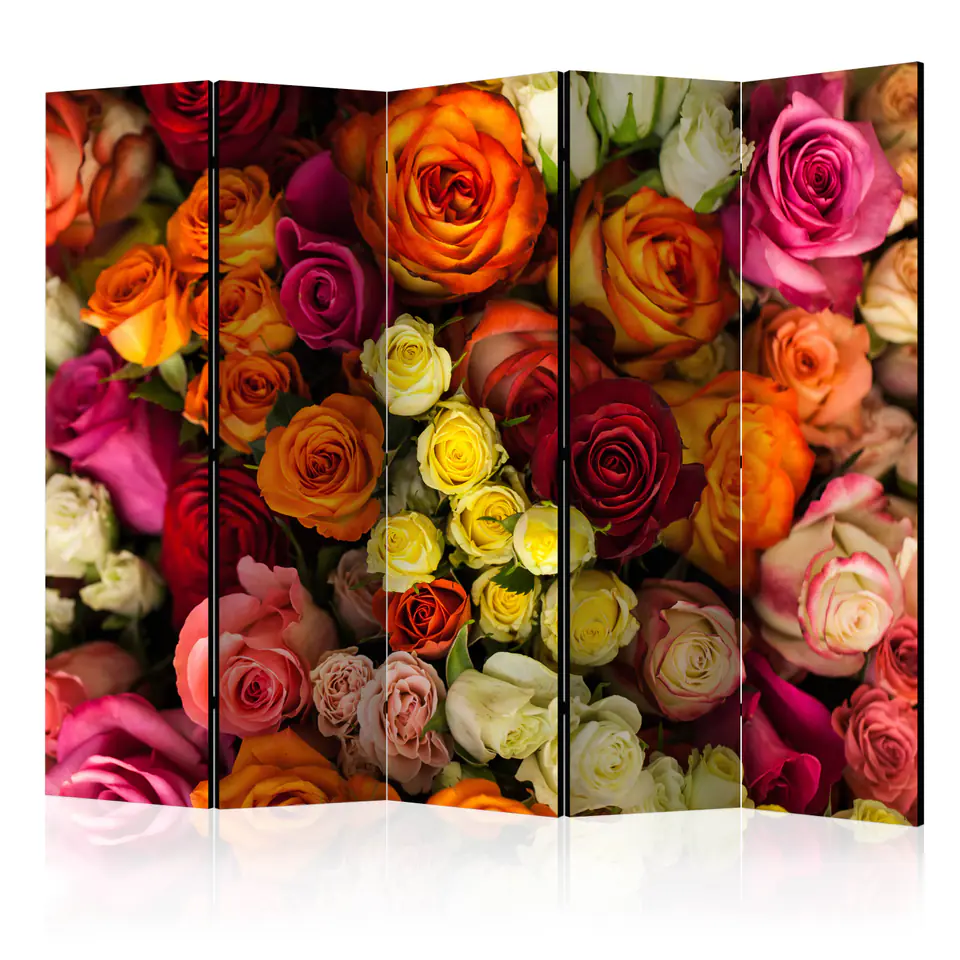 ⁨5-piece screen - Bouquet of roses II [Room Dividers] (size 225x172)⁩ at Wasserman.eu