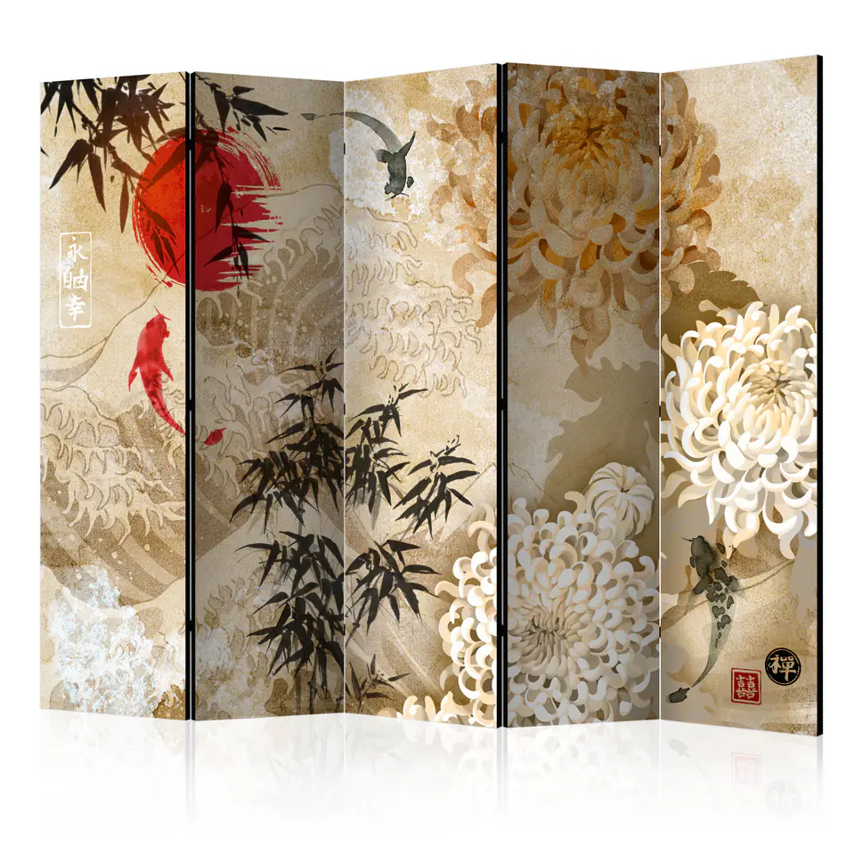 ⁨5-piece screen - Fish Dance II [Room Dividers] (size 225x172)⁩ at Wasserman.eu