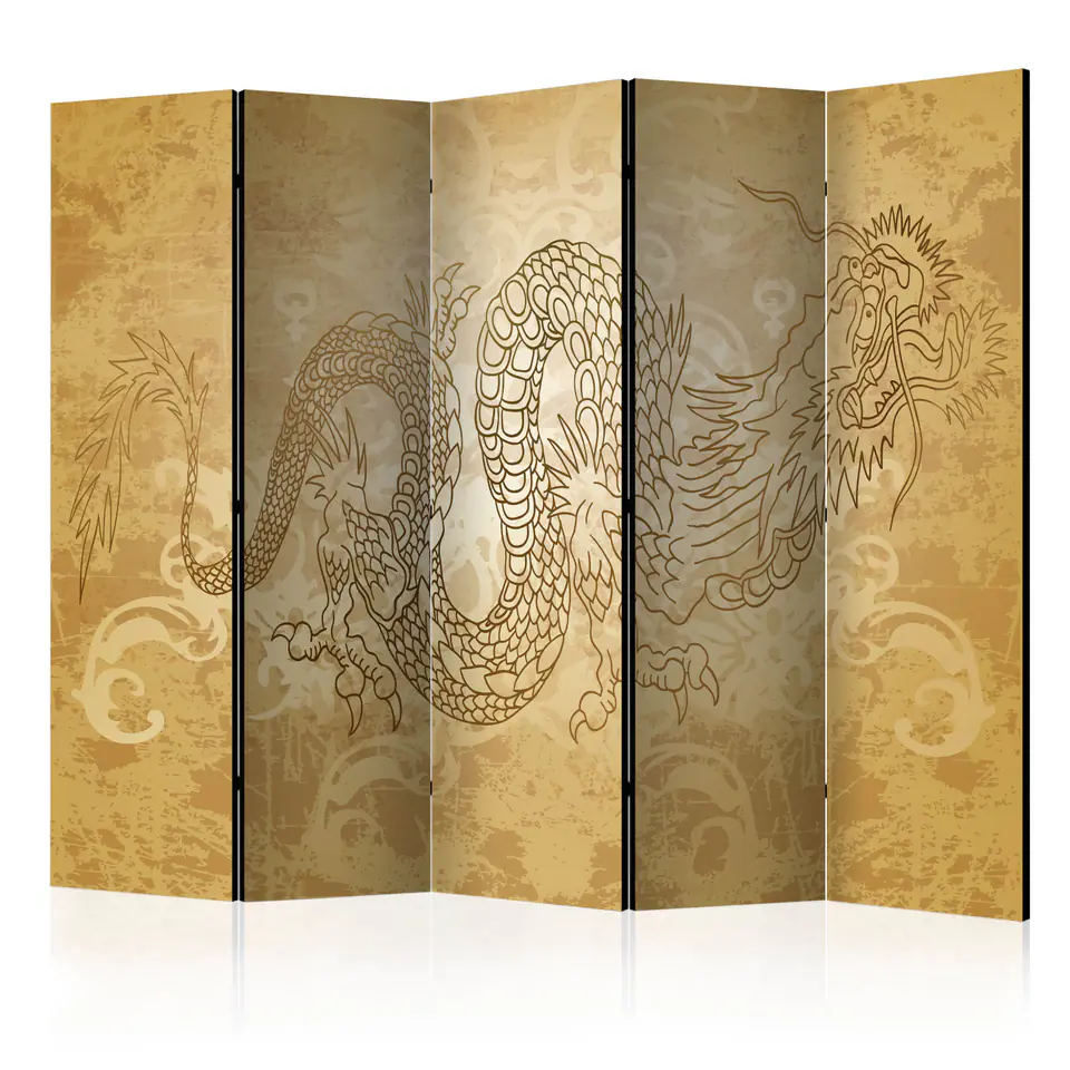 ⁨5-piece screen - Dragon II [Room Dividers] (size 225x172)⁩ at Wasserman.eu