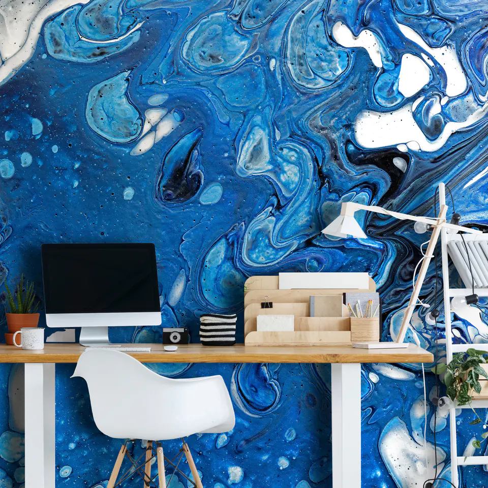 ⁨Wall mural - Blue stream (size 100x70)⁩ at Wasserman.eu