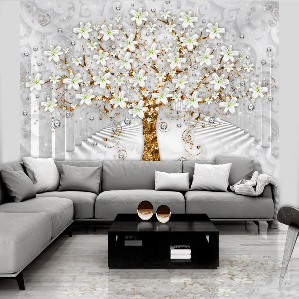 ⁨Wall mural - Tree in the tunnel (size 100x70)⁩ at Wasserman.eu