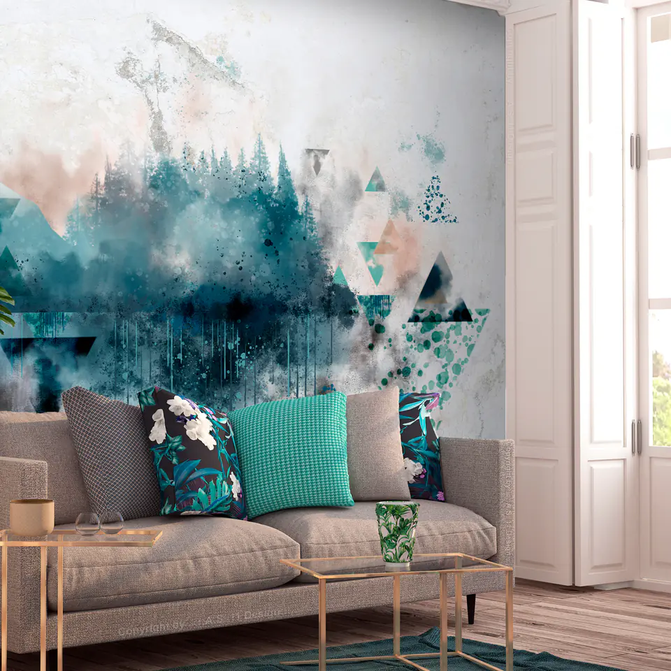 ⁨Wall mural - Geometric landscape (size 100x70)⁩ at Wasserman.eu