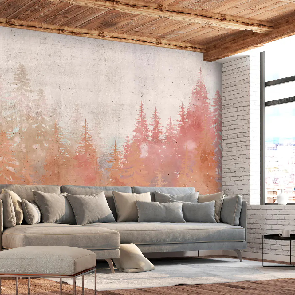 ⁨Self-adhesive mural - Forest at sunset (size 98x70)⁩ at Wasserman.eu