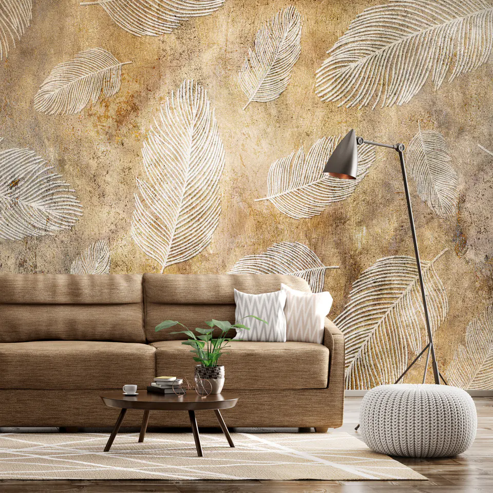 ⁨Self-adhesive wall mural - Flying feathers (size 98x70)⁩ at Wasserman.eu