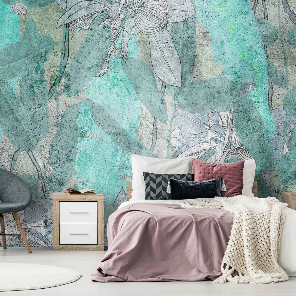 ⁨Self-adhesive mural - Malachite nature (size 98x70)⁩ at Wasserman.eu