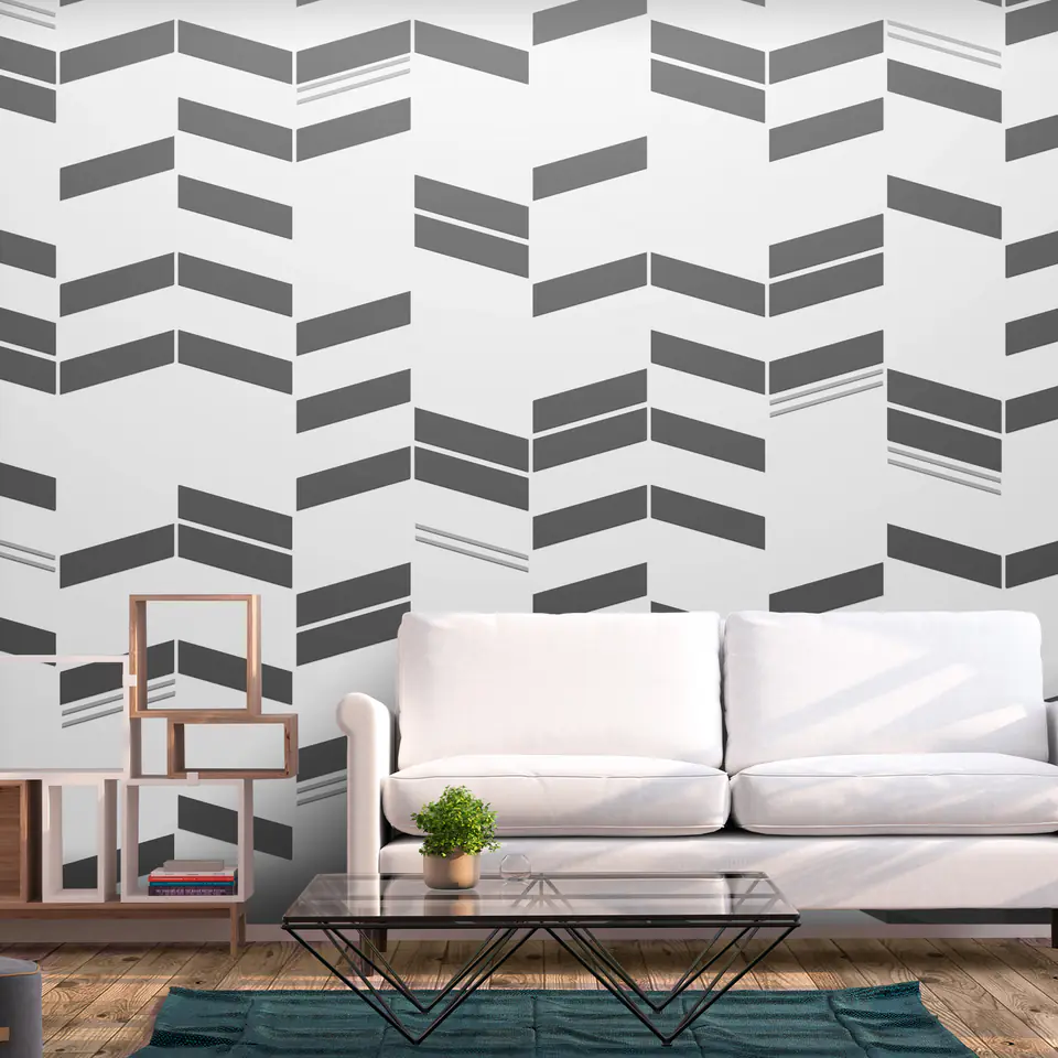 ⁨Self-adhesive wall mural - Simple structures (size 98x70)⁩ at Wasserman.eu