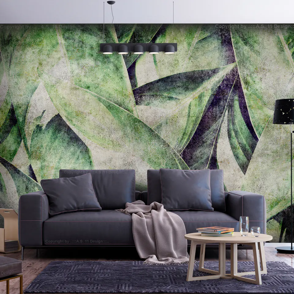 ⁨Wall mural - Industrial leaves (size 100x70)⁩ at Wasserman.eu