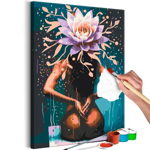 ⁨Self-painting - Lotus lady (size 40x60)⁩ at Wasserman.eu