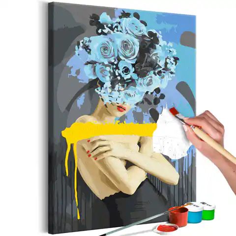 ⁨Obraz do samodzielnego malowania - Bukiet na głowie (rozmiar 40x60)⁩ w sklepie Wasserman.eu