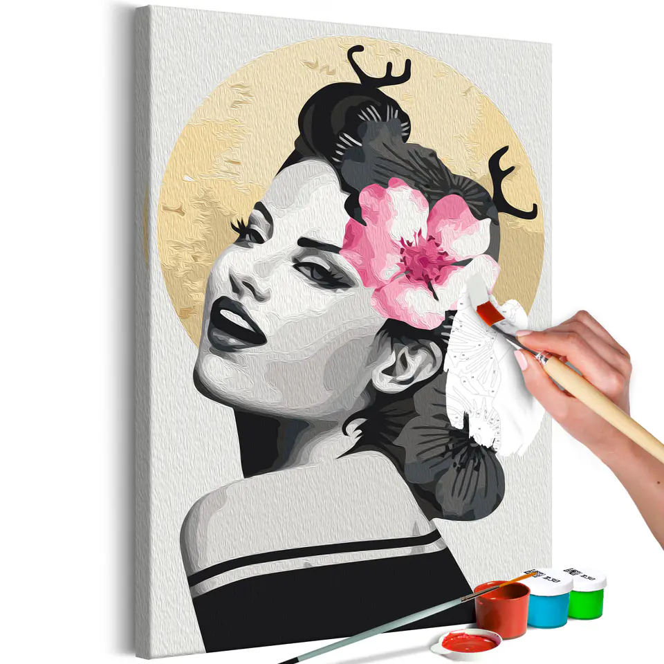 ⁨Self-painting - Cheerful updo (size 40x60)⁩ at Wasserman.eu