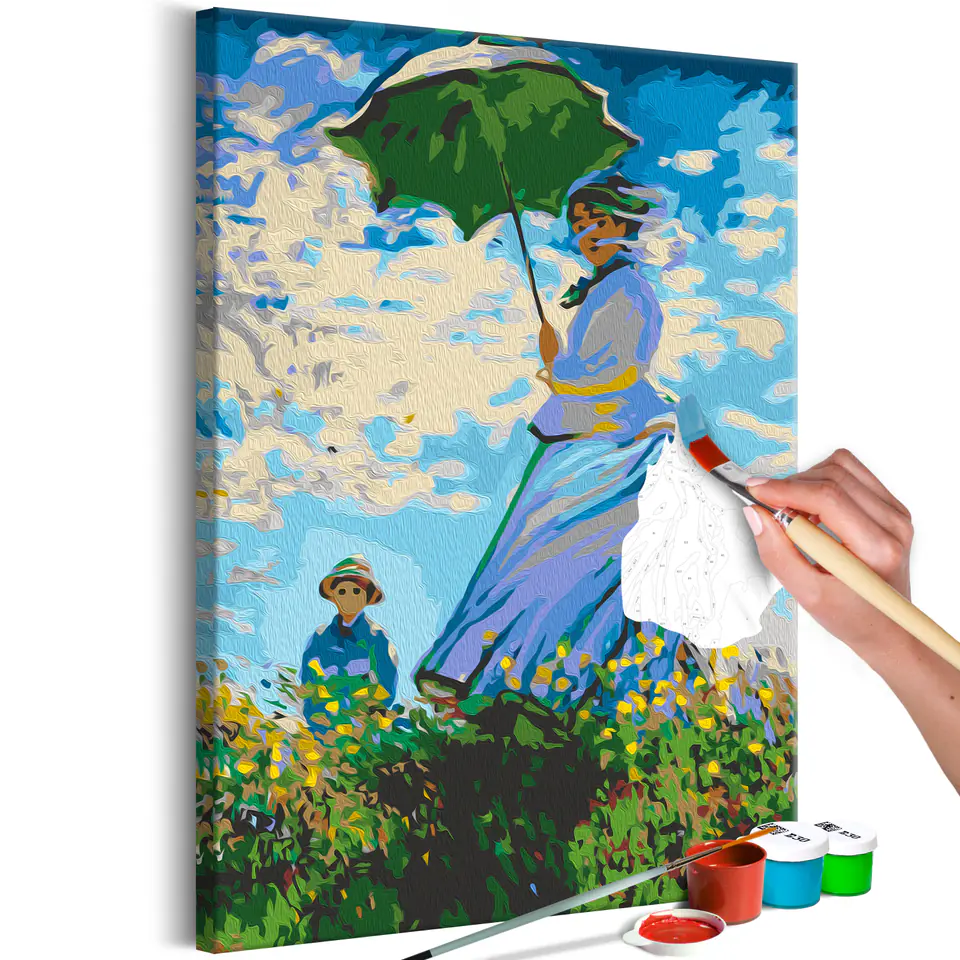 ⁨Self-painting - Claude Monet: Woman with umbrella (size 40x60)⁩ at Wasserman.eu
