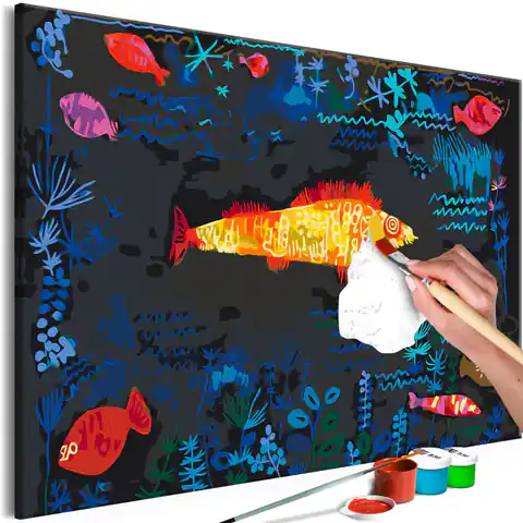 ⁨Obraz do samodzielnego malowania - Paul Klee: Złota rybka⁩ w sklepie Wasserman.eu