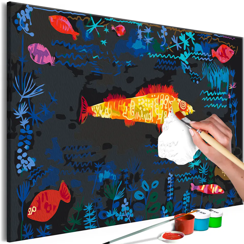 ⁨Self-painting - Paul Klee: Goldfish (size 60x40)⁩ at Wasserman.eu