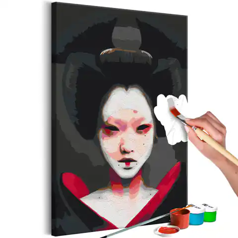⁨Self-painting - Black geisha (size 40x60)⁩ at Wasserman.eu