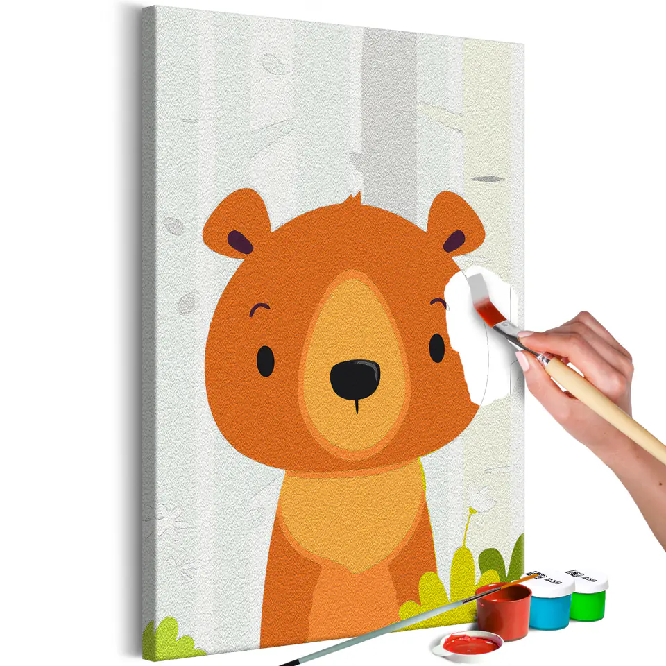 ⁨Self-painting - Bear in the forest (size 40x60)⁩ at Wasserman.eu