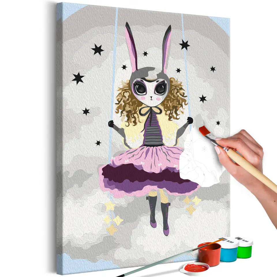 ⁨Self-painting - Mrs. Bunny (size 40x60)⁩ at Wasserman.eu