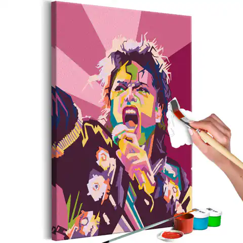 ⁨Obraz do samodzielnego malowania - Michael Jackson (rozmiar 40x60, wykończenie )⁩ w sklepie Wasserman.eu