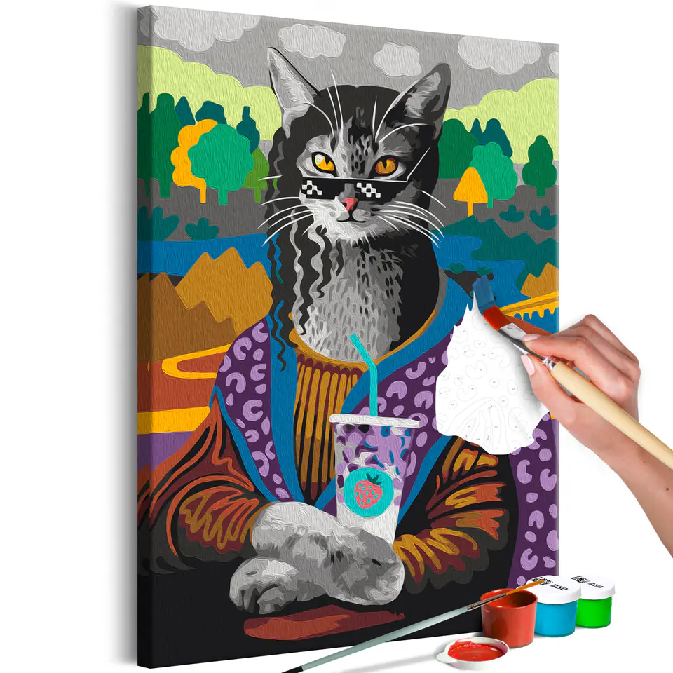 ⁨Self-painting - Mrs. Kitty Lisa (size 40x60)⁩ at Wasserman.eu
