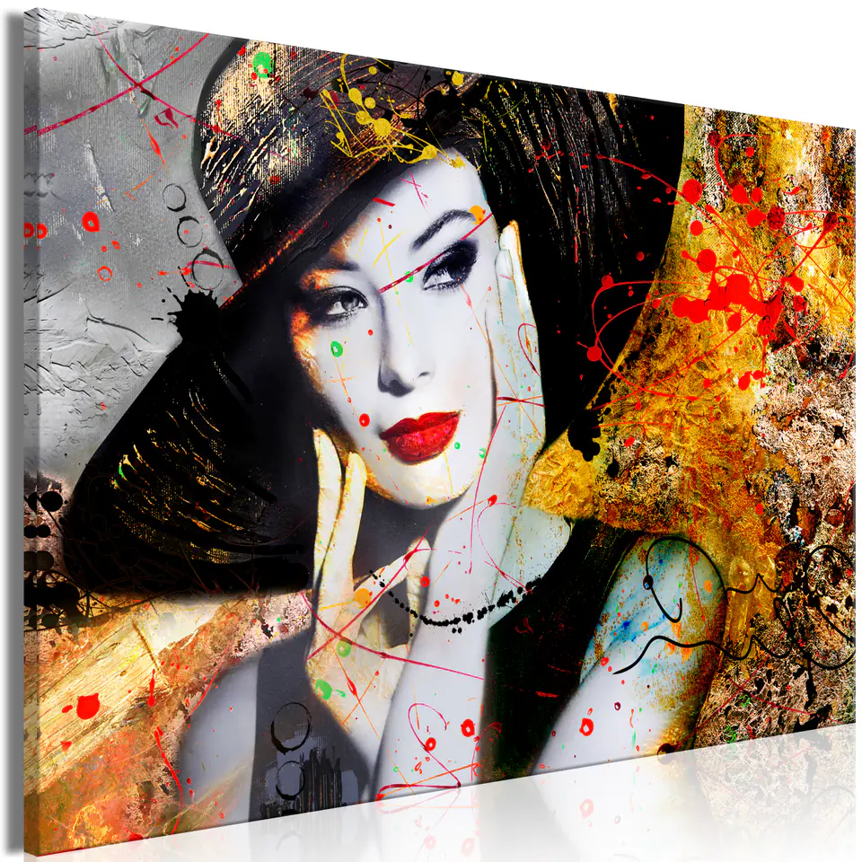 ⁨Obraz - Elegancka dama (1-częściowy) szeroki (rozmiar 90x60, wykończenie Premium Print)⁩ w sklepie Wasserman.eu