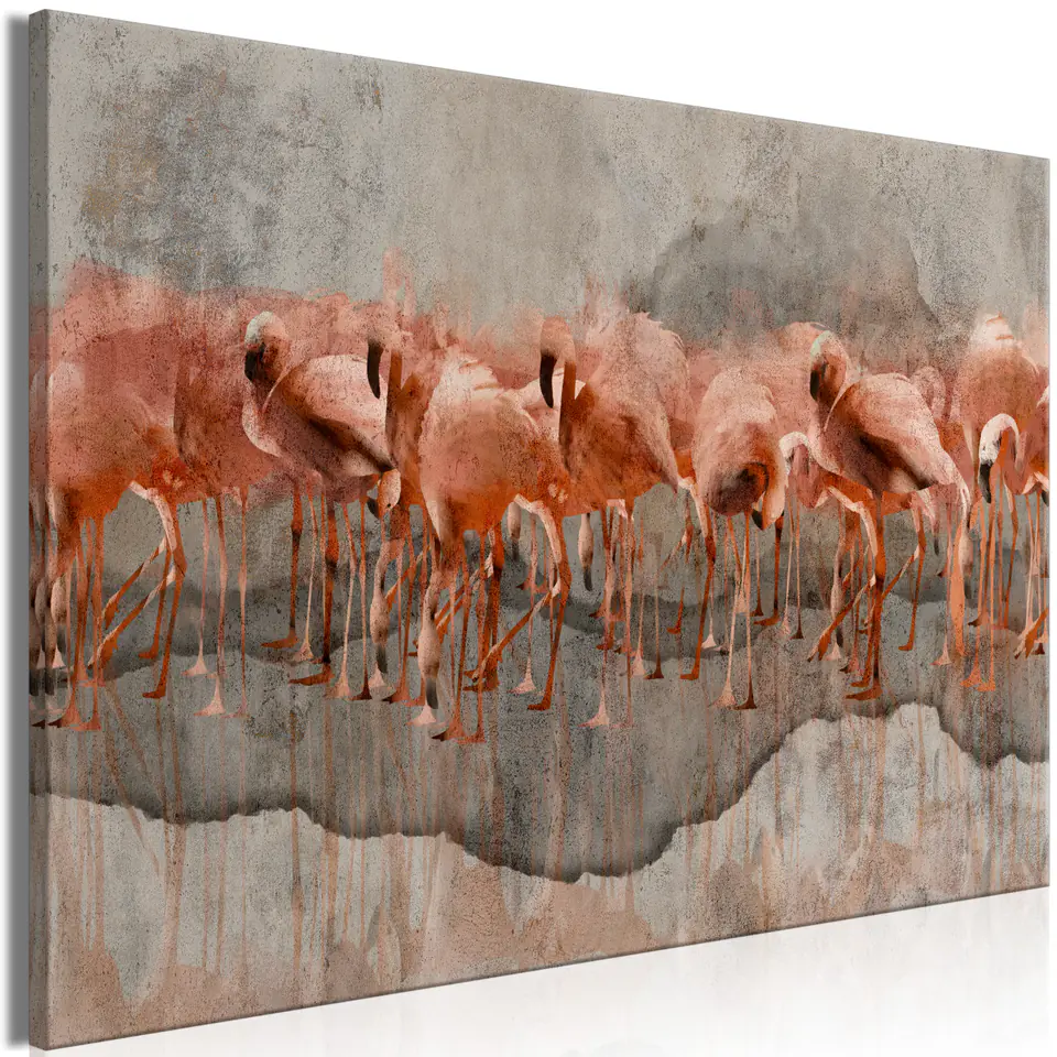 ⁨Picture - Flamingo Lake (1-piece) wide (size 90x60)⁩ at Wasserman.eu