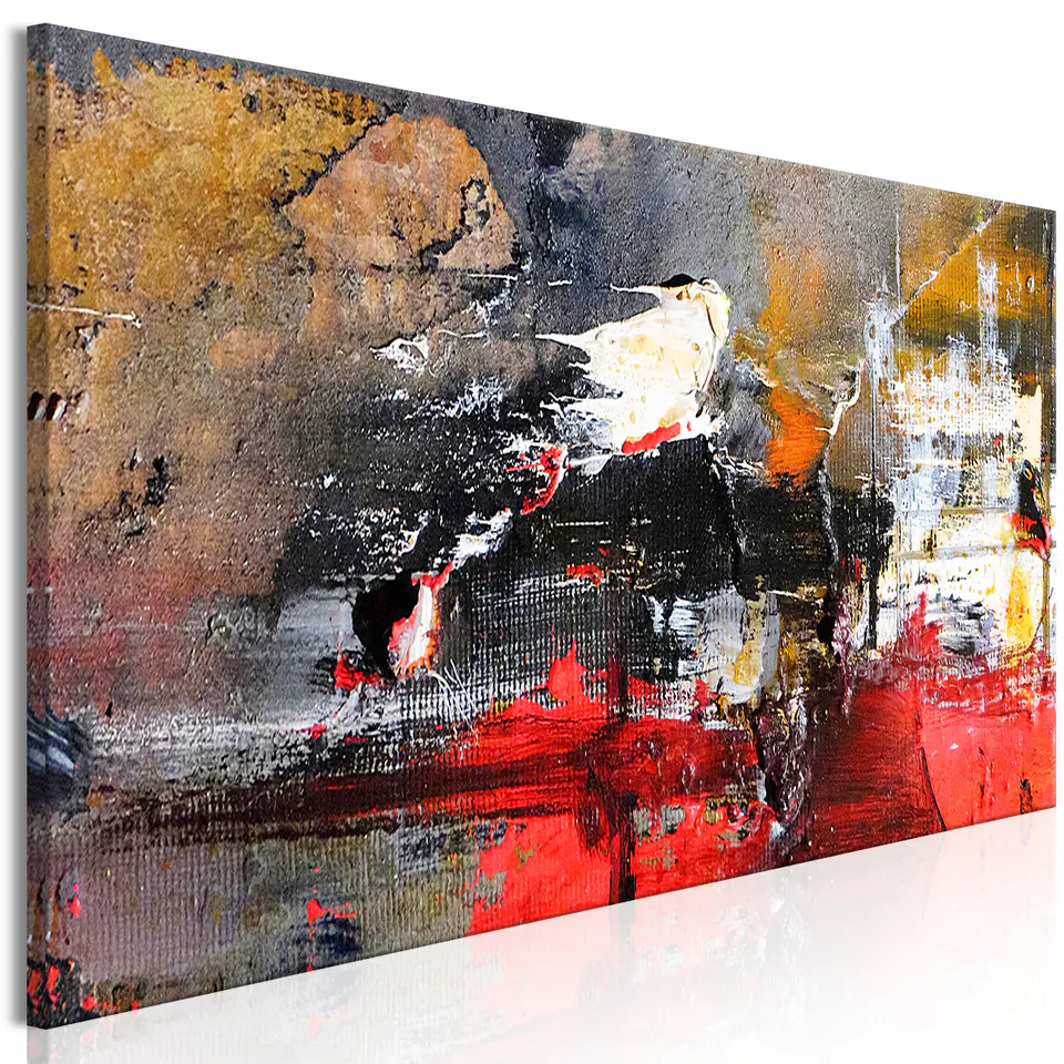 ⁨Obraz - Ognisty pęd (1-częściowy) wąski (rozmiar 135x45, wykończenie Premium Print)⁩ w sklepie Wasserman.eu