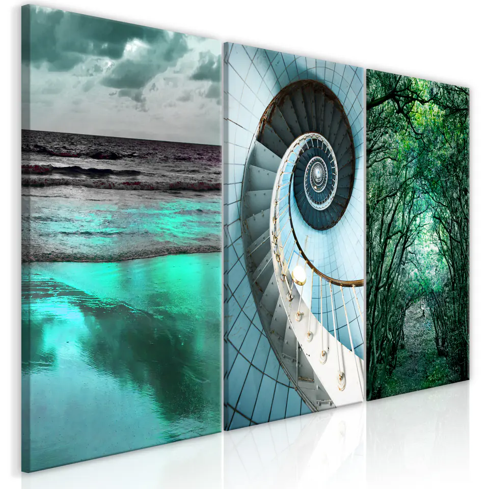 ⁨Obraz - Oblicza natury (3-częściowy) (rozmiar 120x60, wykończenie Premium Print)⁩ w sklepie Wasserman.eu