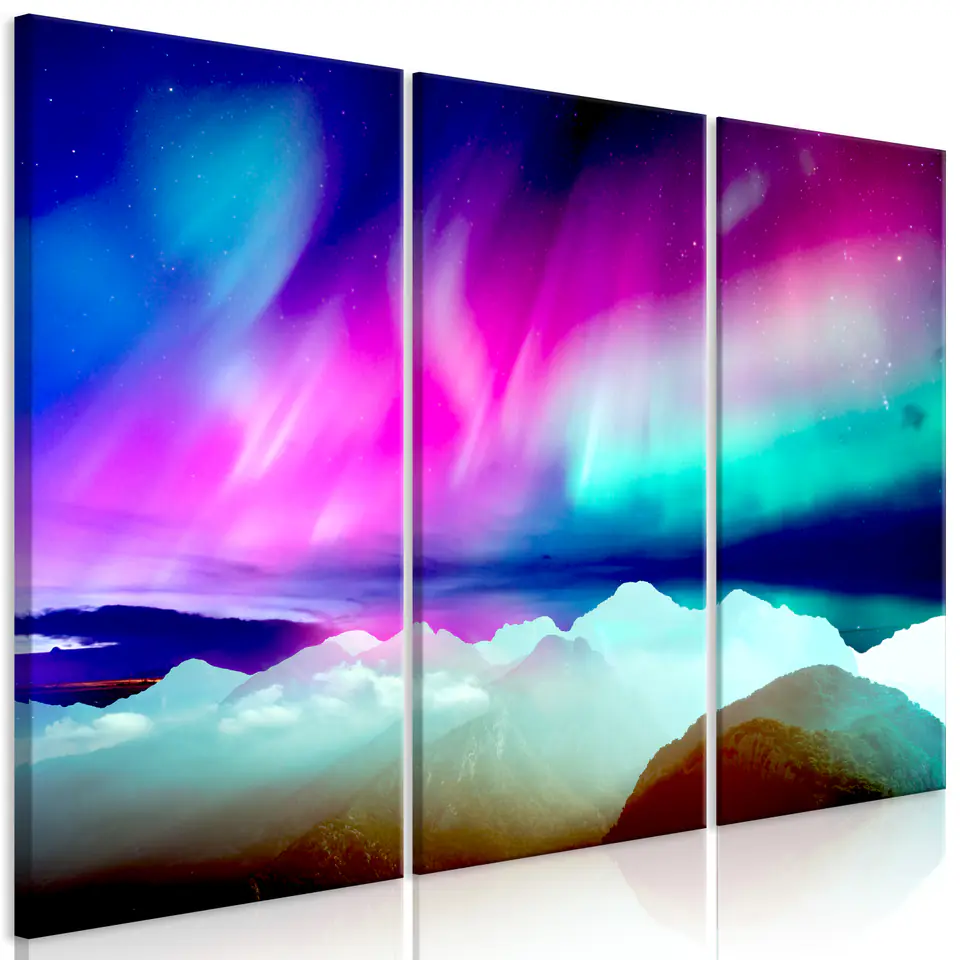 ⁨Painting - The Miraculous Aurora (3-piece) (size 90x60)⁩ at Wasserman.eu
