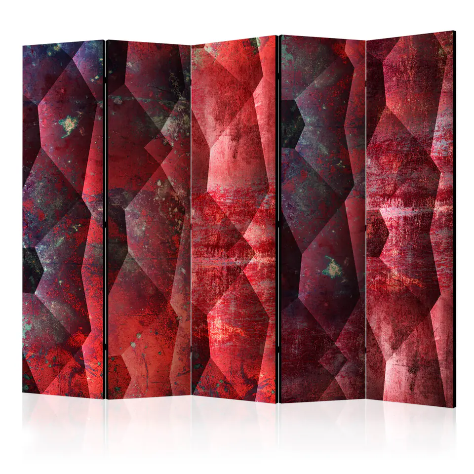 ⁨5-piece screen - Purple relief II [Room Dividers] (size 225x172)⁩ at Wasserman.eu