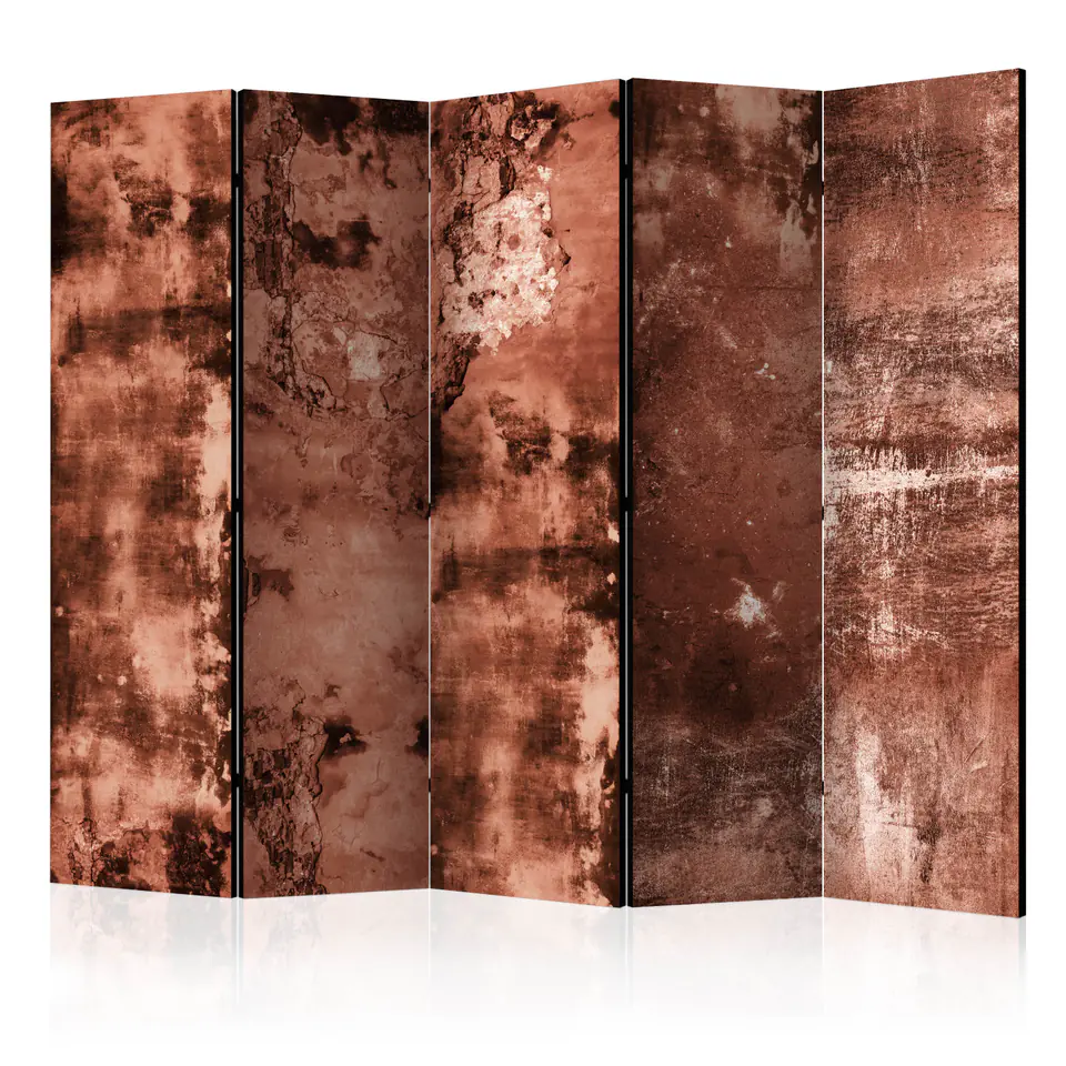 ⁨5-piece screen - Brown concrete II [Room Dividers] (size 225x172)⁩ at Wasserman.eu