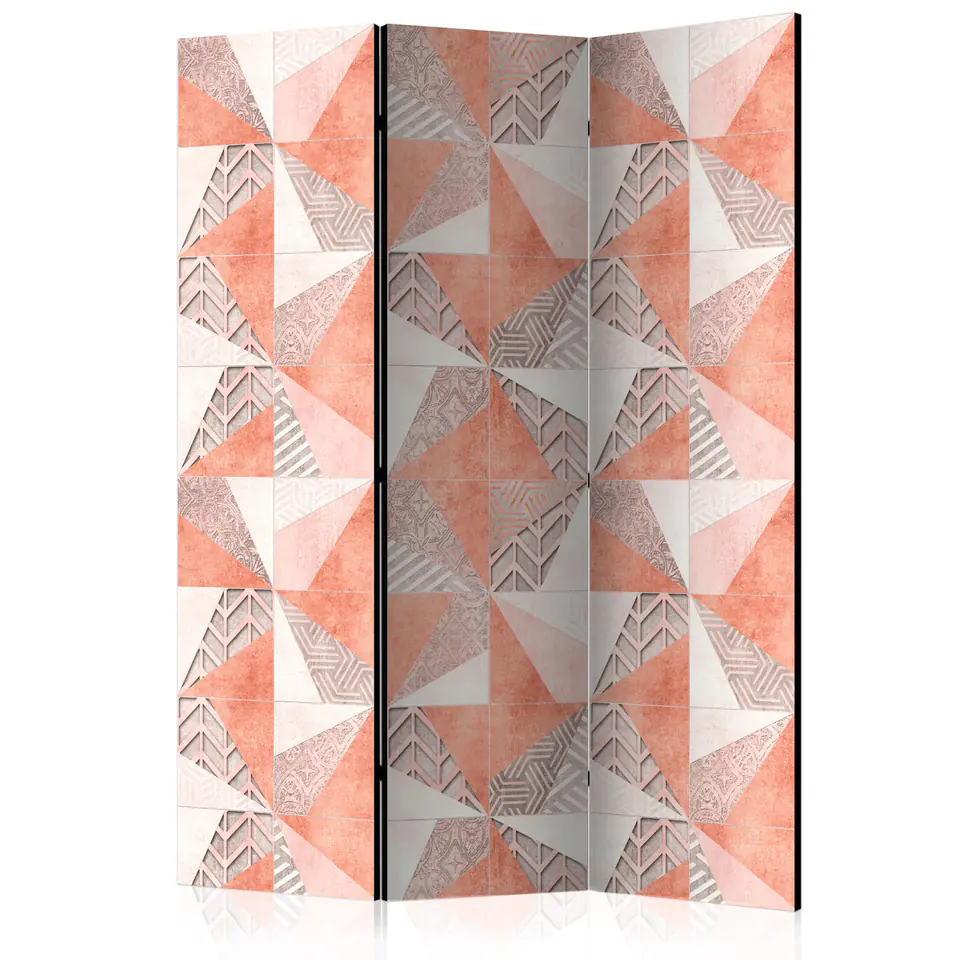 ⁨3-piece screen - Geometry of spring [Room Dividers] (size 135x172)⁩ at Wasserman.eu