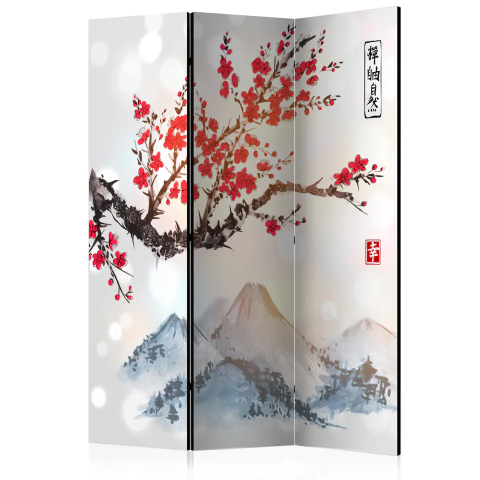 ⁨Parawan - Góra Fudżi [Room Dividers] (rozmiar 135x172, wykończenie Dwustronny)⁩ w sklepie Wasserman.eu
