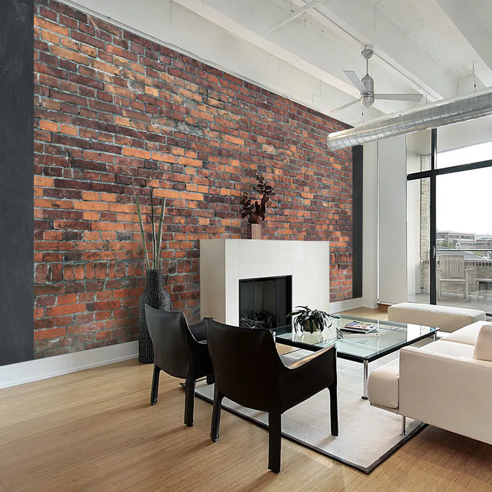 ⁨Fototapeta - Vintage Wall (Red Brick) (rozmiar 350x245, wykończenie Standard)⁩ w sklepie Wasserman.eu