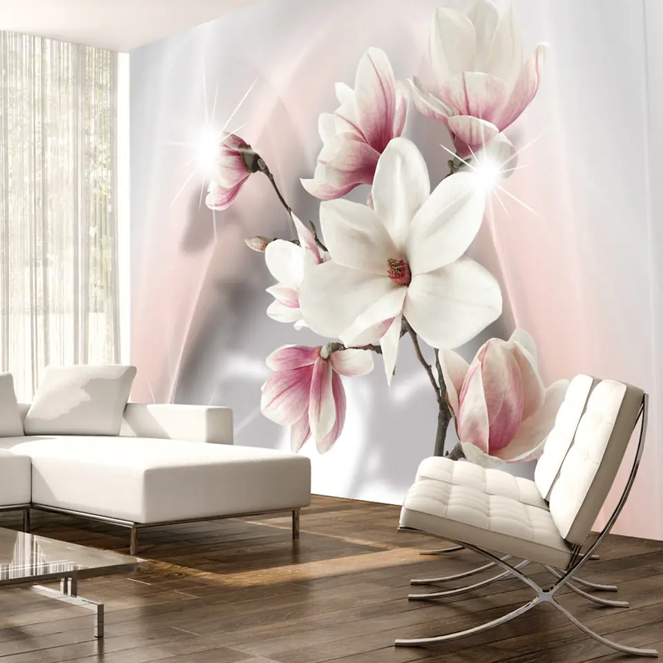 ⁨Fototapeta - Białe magnolie (rozmiar 150x105, wykończenie Standard)⁩ w sklepie Wasserman.eu