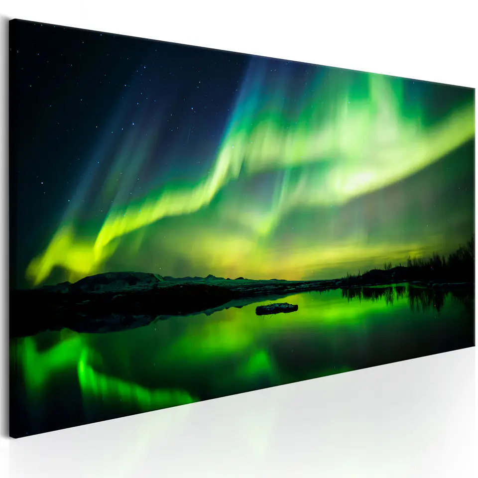 ⁨Obraz - Zielone niebo (rozmiar 135x45, wykończenie Standard)⁩ w sklepie Wasserman.eu